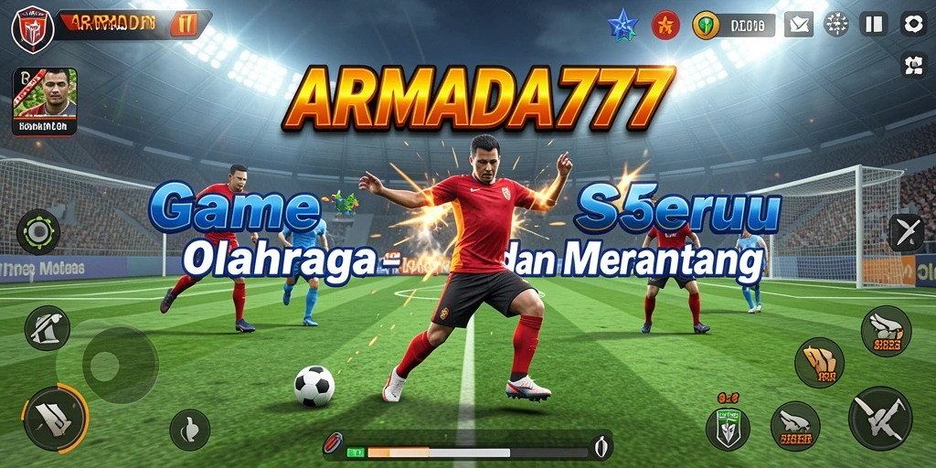 Tangkapan layar gameplay intens di ARMADA777 yang menunjukkan aksi olahraga.