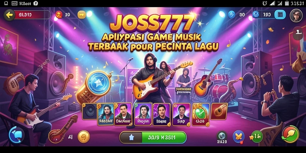 Gameplay JOSS777 yang seru dengan berbagai lagu hits.