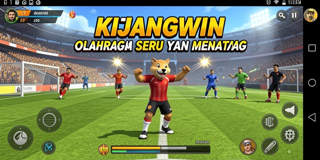 Screenshot KIJANGWIN menampilkan aksi seru dalam permainan olahraga.