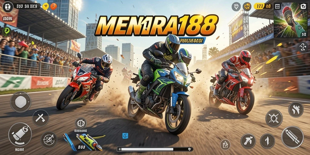 Gameplay seru balapan motor di MENARA188.