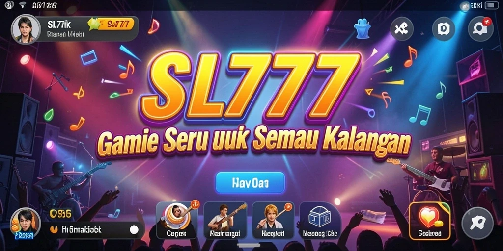 Screenshot gameplay SL777 menampilkan fitur musik yang seru dan interaktif.